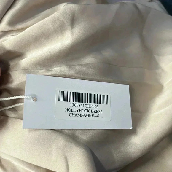 NWT Reformation Hollyhock Satin Dress Champagne - Picture 7 of 7